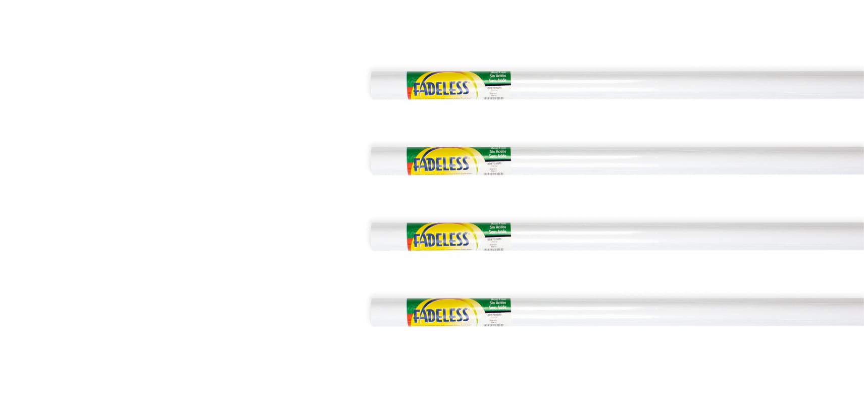 Rolls of white paper to be used for photo studio backdrop